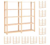 VidaXL Étagères 5 Niveaux 10 pcs - Bois de Pin