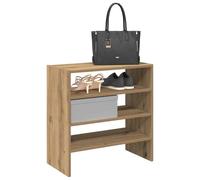 vidaXL Étagères à chaussures 2 pcs empilable chêne artisanal