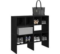 vidaXL Étagères à chaussures empilables 2 pcs chêne noir 89,5 x 30 x 40 cm