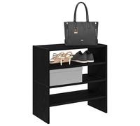 VidaXL Étagères à chaussures, 2 pièces, empilables, chêne noir