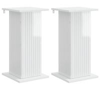 vidaXL Support pour plantes, 2 pièces, blanc brillant, 30,5 x 30 x 60,5 cm