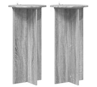 vidaXL Étagères à fleurs, lot de 2, couleur Sonoma gris, 40 x 40 x 80 cm