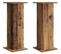 vidaXL Support pour plantes, lot de 2, bois recyclé, 30,5 x 30 x 80,5 cm, bois aggloméré