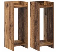 vidaXL Étagères à plantes, 2 pièces, bois recyclé, 30 x 30 x 80 cm, matériau de bois