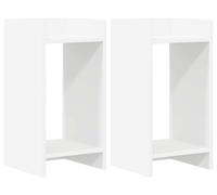 vidaXL Étagères à plantes, lot de 2, blanches, 30 x 30 x 60 cm, en bois composite