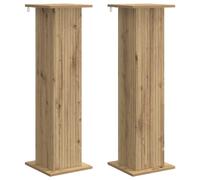 vidaXL Support pour plantes, 2 pièces, chêne artisanal, 30,5 x 30 x 100,5 cm
