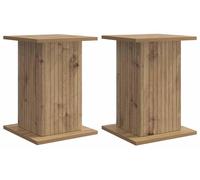 vidaXL Support pour plantes, lot de 2, chêne artisanal, 30,5 x 30 x 43 cm