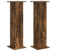 vidaXL Étagères à plantes, lot de 2, chêne fumé, 30,5 x 30 x 100,5 cm