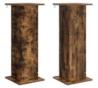 vidaXL Étagères à plantes, lot de 2, chêne fumé, 30,5 x 30 x 80,5 cm