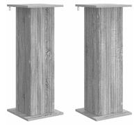 vidaXL Support pour plantes, lot de 2, gris Sonoma, 30,5 x 30 x 80,5 cm