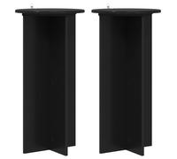 vidaXL Support pour plantes, 2 pièces, noir, 40 x 40 x 80 cm, aggloméré