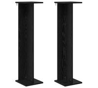 vidaXL Support pour plantes, 2 pièces, chêne noir, 25 x 25,5 x 100,5 cm