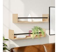 vidaXL Étagères avec barres 2 pcs Sonoma