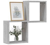 vidaXL Étagères cube murales 2 pièces Sonoma gris 30x15x30 cm – étagères flottantes