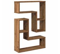 vidaXL Étagères Cube murales 2 pcs Vieux Bois 50x15x50 cm, Stockage en Forme de Cube, Organisateur en Forme de Cube, étagère Flottante