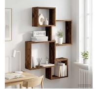 vidaXL Étagères Cube Murales Montage Mural Marron 64 x 13,5 x 91,5 cm, Salon, étagère rectangulaire, Design Moderne, Rangement Pratique, Cube Mural, Meuble Fonctionnel pour la Maison