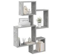 vidaXL Étagères Cube Murales Montage Mural Gris 64 x 13,5 x 91,5 cm, Salon, étagère rectangulaire, Design Moderne, Rangement Pratique, Cube Mural, Meuble Fonctionnel pour la Maison