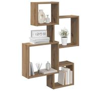 vidaXL Étagères Cube Murales Montage Mural Marron 64 x 13,5 x 91,5 cm, Salon, étagère rectangulaire, Design Moderne, Rangement Pratique, Cube Mural, Meuble Fonctionnel pour la Maison