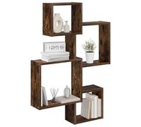 vidaXL Étagères Cube Murales Montage Mural Marron 64 x 13,5 x 91,5 cm, Salon, étagère rectangulaire, Design Moderne, Rangement Pratique, Cube Mural, Meuble Fonctionnel pour la Maison