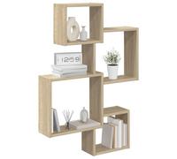 vidaXL Étagères Cube Murales Montage Mural Marron 64 x 13,5 x 91,5 cm, Salon, étagère rectangulaire, Design Moderne, Rangement Pratique, Cube Mural, Meuble Fonctionnel pour la Maison