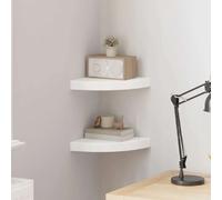 vidaXL Étagères d'Angle 2 pcs - Blanc