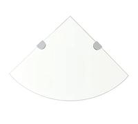 vidaXL Étagères d'angle 2 pcs et Supports Verre Transparent 35x35 cm