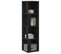 vidaXL Étagère d'angle Chêne noir en bois d'ingénierie 33 x 33 x 132 cm