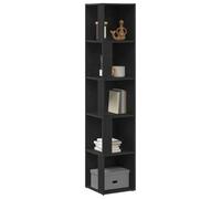 vidaXL Étagères d'angle Chêne noir 33×33×164,5 cm, bois d'ingénierie, unité de rangement