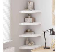 vidaXL Étagères d'Angle Flottantes 4pcs - Blanc