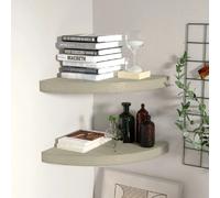 vidaXL Étagères d'Angle MDF 2 Pcs