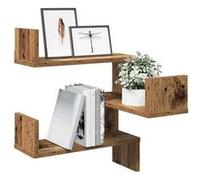 vidaXL Étagères d'angle murales 2 pcs vieux bois 40x40x49,5 cm, étagère murale, étagère suspendue, étagère murale suspendue, 856607 Marron
