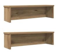vidaXL Étagères de Cuisine empilables 2 pcs chêne Artisanal 60x15x16cm