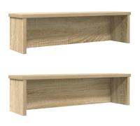 vidaXL Étagères de cuisine empilables 2 pcs chêne Sonoma 60 x 15 x 16 cm Organiseur d'armoires