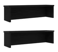 vidaXL Étagères de cuisine empilables 2 pièces Noir 60 x 15 x 16 cm