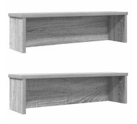 VidaXL Étagères de cuisine empilables 2 pcs sonoma gris 50x15x16 cm