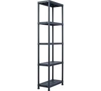vidaXL Étagères de rangement 2 pcs. noir 125 kg 60 x 30 x 180 cm plastique