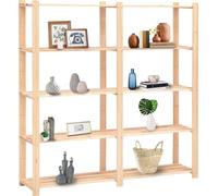 vidaXL Étagères de stockage 5 étagères 2 pcs. 170x38x170cm pin massif 500kg