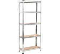 vidaXL Étagères de stockage avec 5 étagères 3 pièces argentées Acier & bois composite