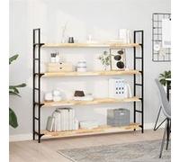 vidaXL Étagères flottantes 2 pcs 140x20x4 cm acacia massif non traité, étagère murale, planche d'étagère 3279436 Or