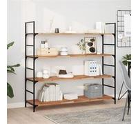 vidaXL Étagères flottantes 2 pcs 160x40x2 cm acacia massif à l'huile, étagère murale, planche d'étagère, étagère murale de salle de bain Marron G