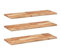 vidaXL Étagères flottantes 3 pcs 80x30x2 cm Acacia Massif à l'huile, étagère Murale, Planche d'étagère, étagère Murale de Salle de Bain