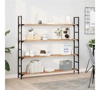 vidaXL Étagères flottantes 4 pcs 140x20x2 cm acacia massif à l'huile, étagère murale, planche d'étagère, étagère murale de salle de bain Marron G