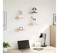 vidaXL Étagères flottantes 4 pcs 23x23,5x4 cm bois d'ingénierie, étagère murale, planche d'étagère, étagère murale de salle 4010681 Marron G