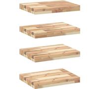 vidaXL Étagères flottantes 4 pcs. 40x30x4 cm Bois massif acacia non traité