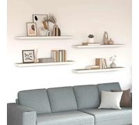 Wandschappen zwevend 4 st 120x23,5x3,8 cm MDF eikenkleurig wit326587