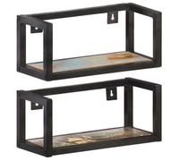 vidaXL Étagères murales 2 pcs 40 cm Bois de récupération massif 320668
