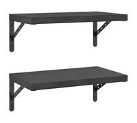 vidaXL Étagères murales 2 pcs 50x30 cm Noir – Acier inoxydable, étagère flottante