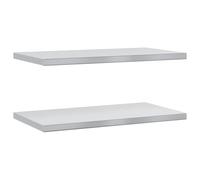 vidaXL Étagères murales 2 pcs sans équerres 75x40 cm acier inoxydable argenté