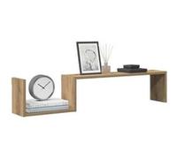 vidaXL Étagères murales 2 pcs chêne artisanal 100x15x20 cm, étagère flottante, étagère de buanderie, étagère pour CD, 856613 Marron
