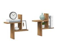 vidaXL Étagères murales 2 pcs chêne Artisanal Bois d'ingénierie